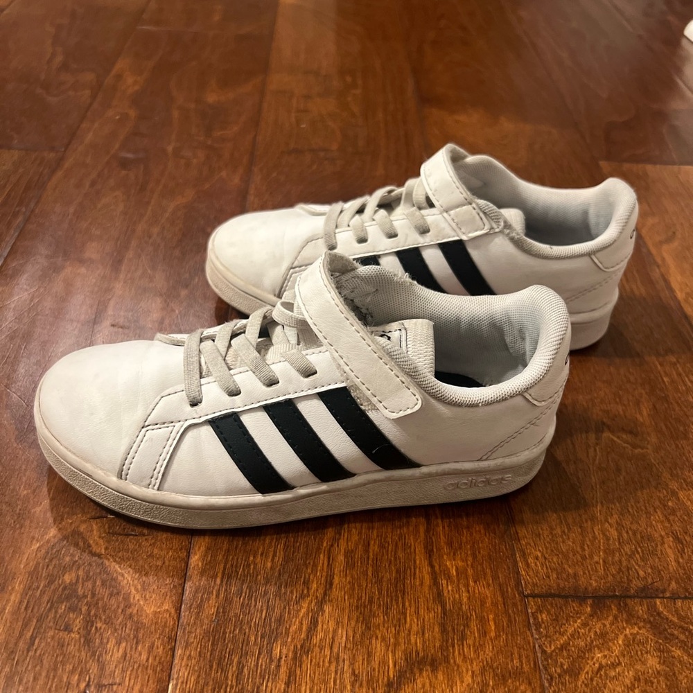 Adidas kids white sneakers size 13